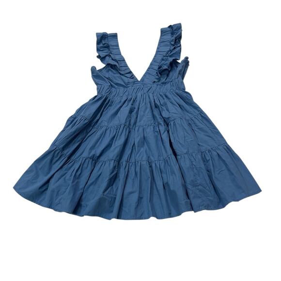 Abercrombie & Fitch Dresses & Skirts - Abercrombie & Fitch Womens M Blue Tiered Boho Ruffled V-Neck Mini Dress Party